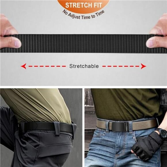 Mens Reversible Ratchet Belt Adjustable Stretch Golf Casual Work Belt Fit - Picture 7 of 8